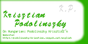 krisztian podolinszky business card